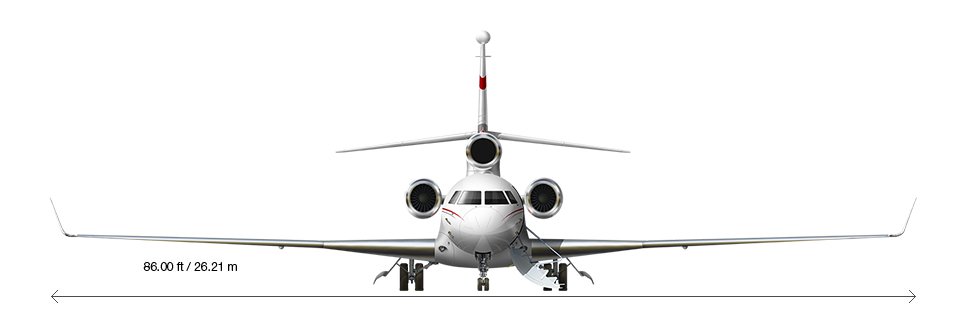 Falcon 7x Front View