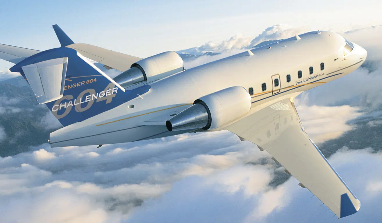 Challenger 604 flying clouds