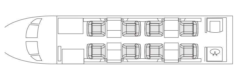 LearJet 45 layout