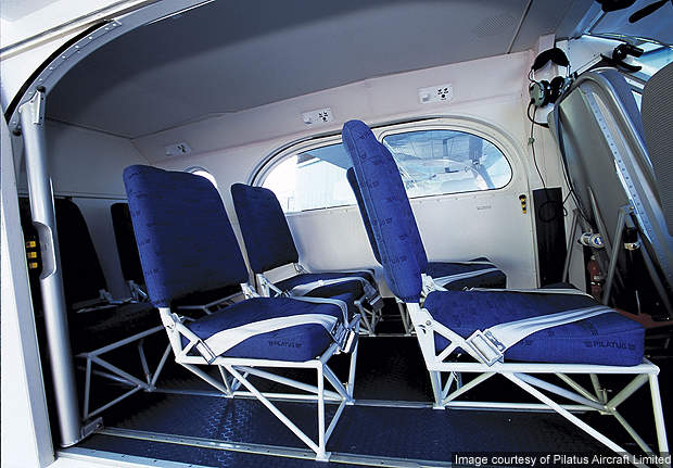 Pilatus PC-6 interior