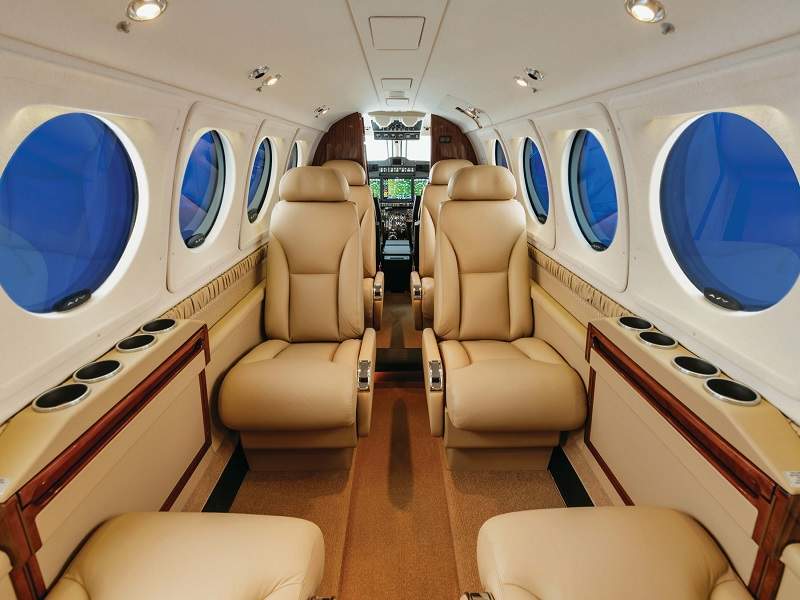 King Air 250 interior