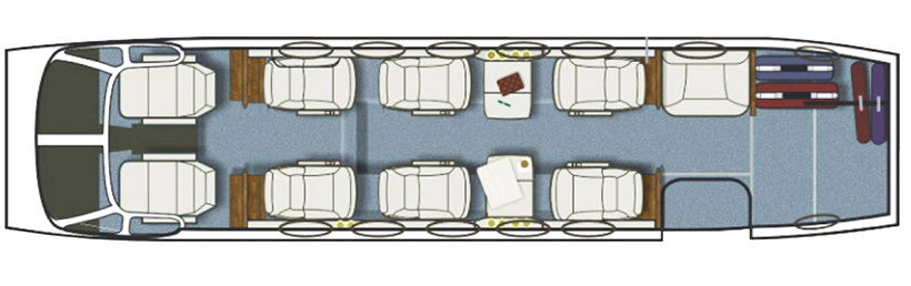 King Air 250 layout