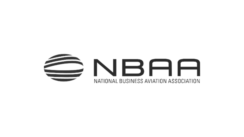 The logo for NBAA, trusted partner of Noble Air Charter Miami
